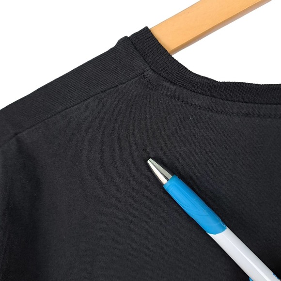 All Saints Badmanna Shirt Mens Size Large Black Paisley Short Sleeves Crew Neck - Picture 8 of 9